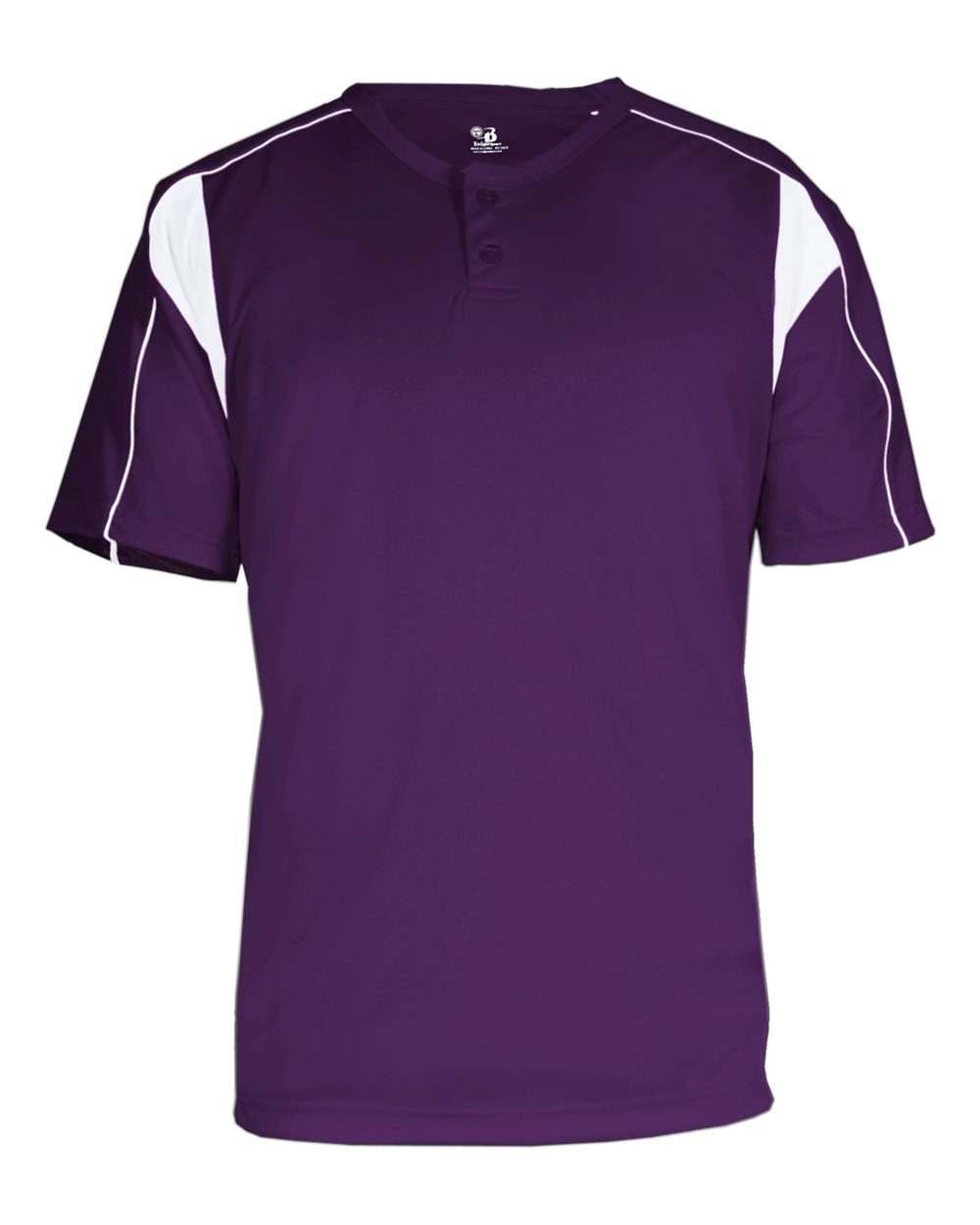purple and white baseball jersey