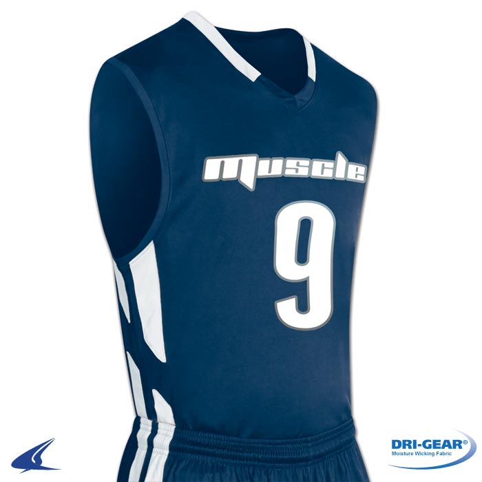 navy blue and white jersey