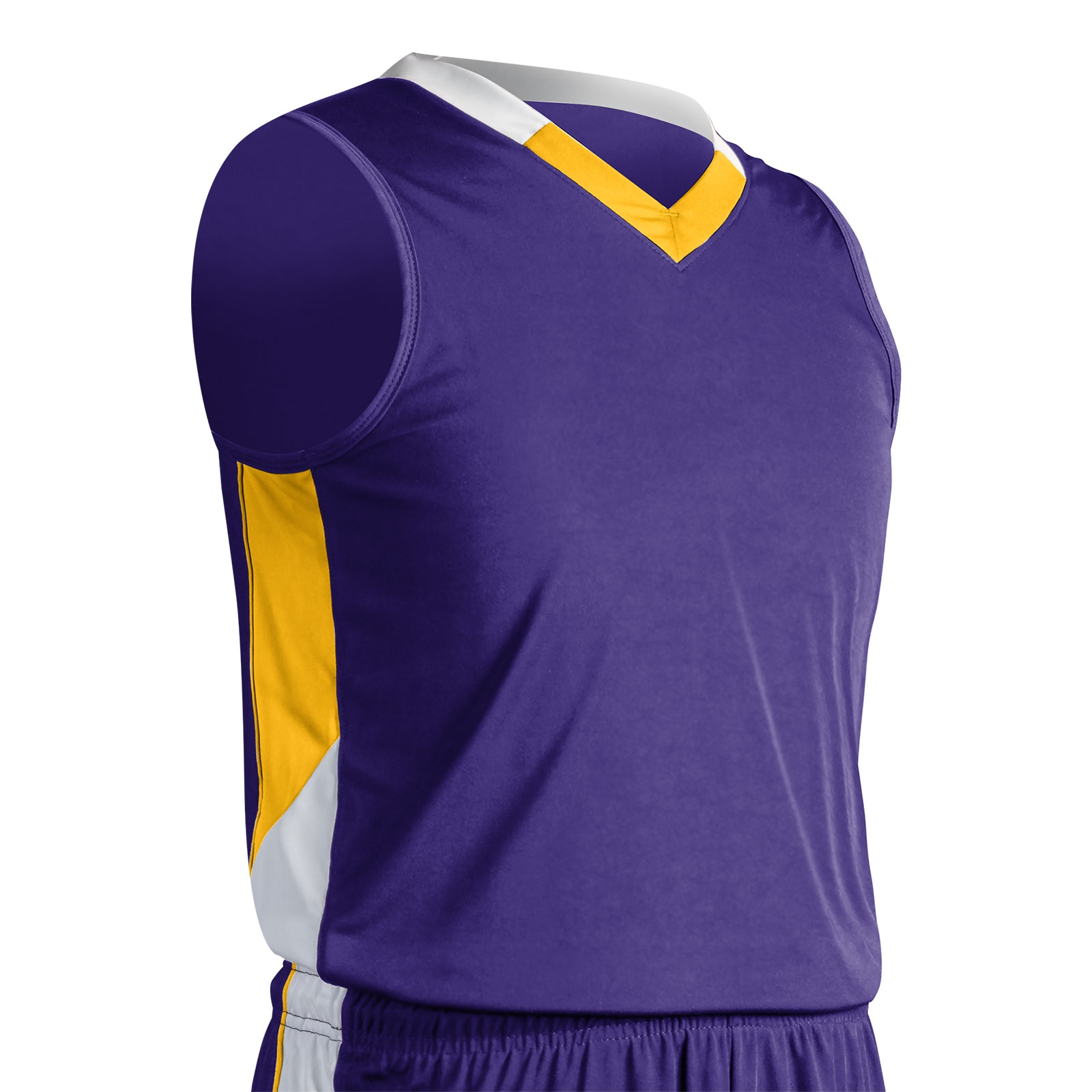 purple and white basketball jersey