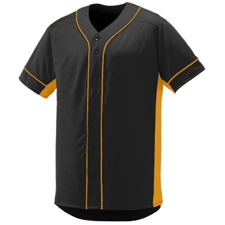 black and yellow baseball jersey