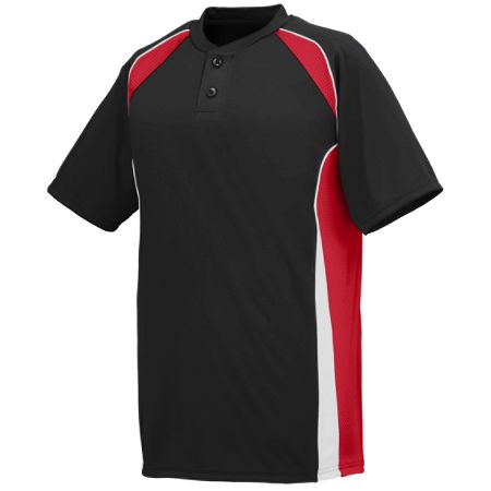 black and red baseball jersey