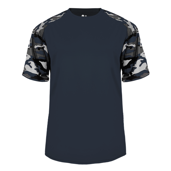 badger sport camo sport performance tee shirt