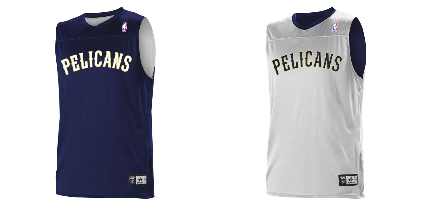 Custom Alleson Adult NBA New Orleans Pelicans Reversible Jersey