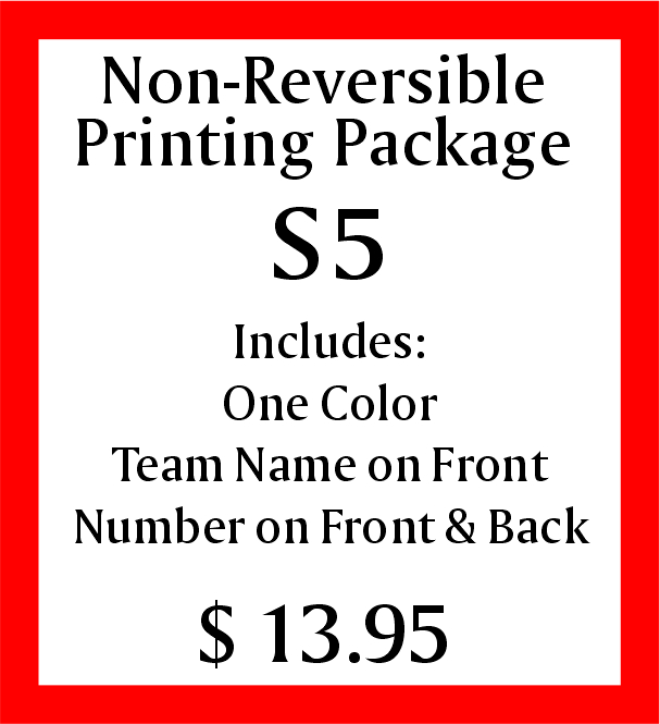 Non-Reversible Printing Package S5