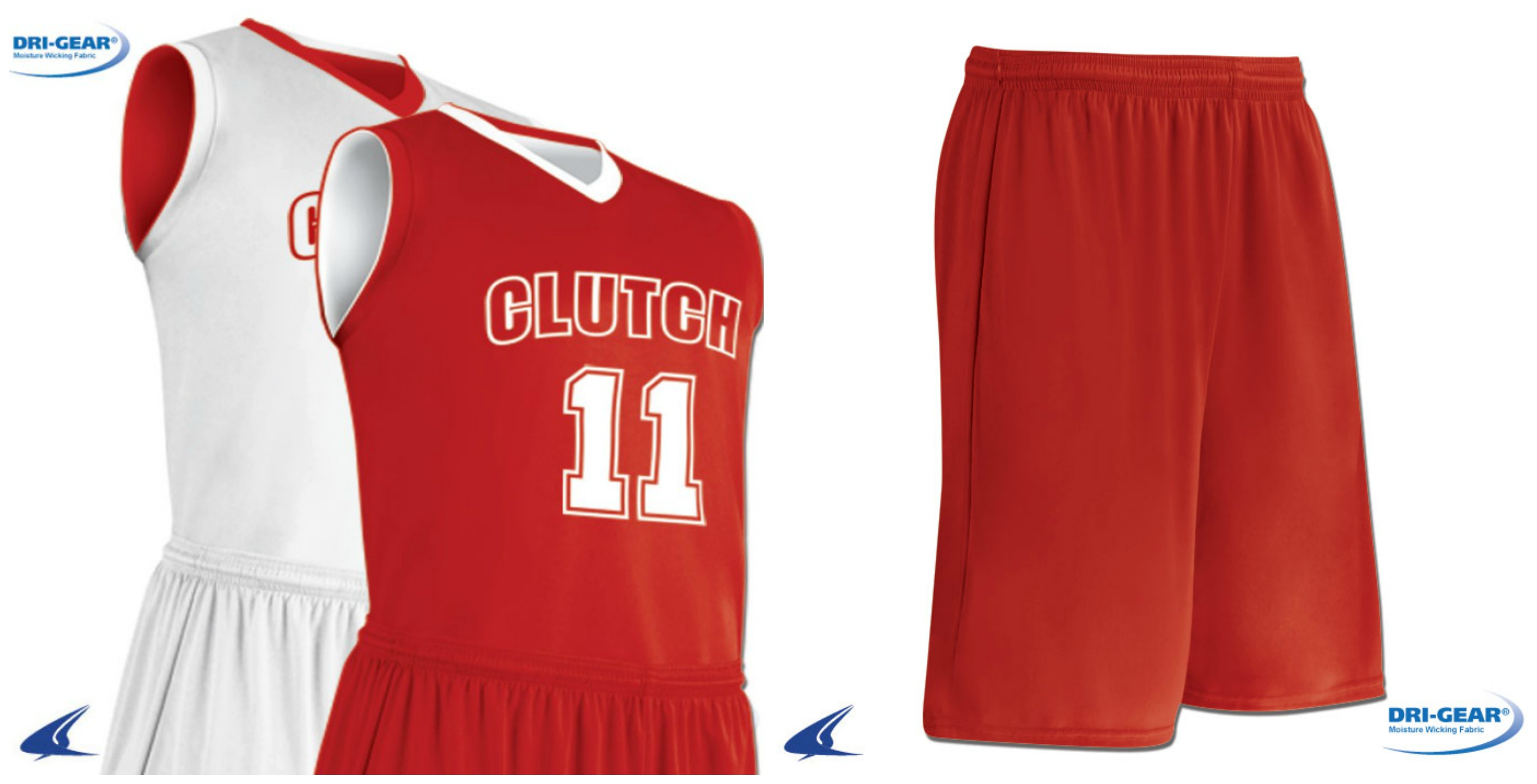 Champro Crossover Reversible Basketball Jersey; M; Scarlet,White; Women's