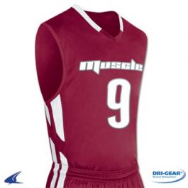 NWT CHAMPRO SPORTS BASKETBALL JERSEY BLACK PINK EAGLES #1 ADULT MEDIUM  DRI-GEAR